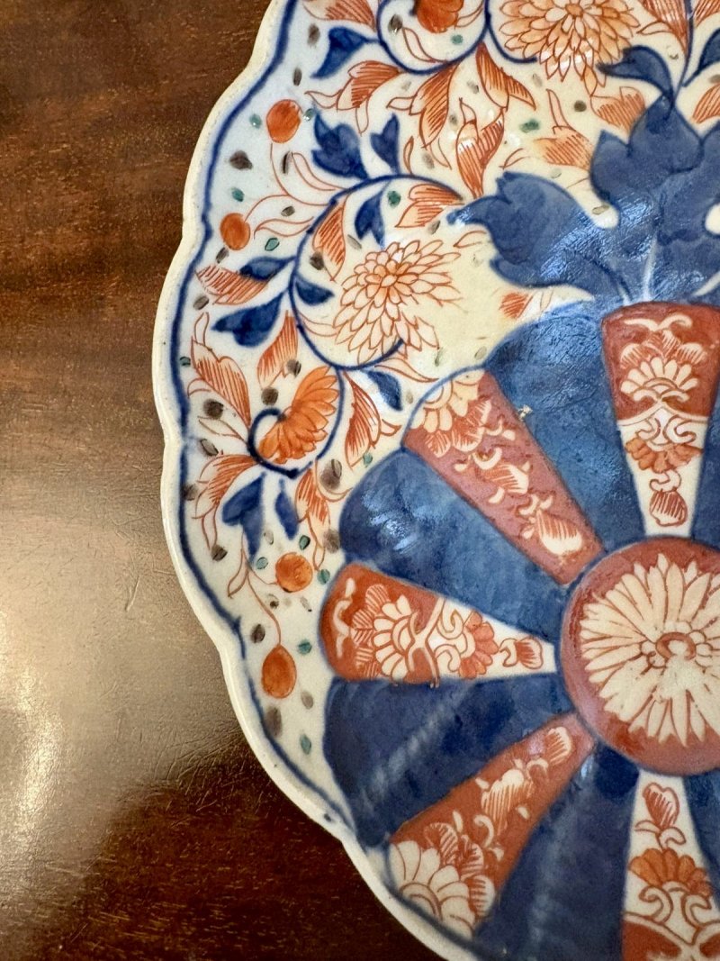 Antique Pair of Japanese Imari Plates